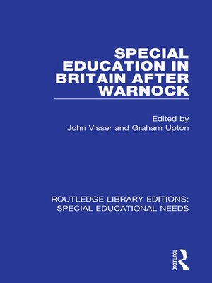 cover image of Special Education in Britain after Warnock